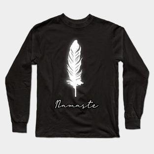 Bohemian Feather Namaste Long Sleeve T-Shirt